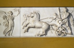 Alexander den Stores indtog i Babylon, detalje af formindsket marmorfise, A 508
