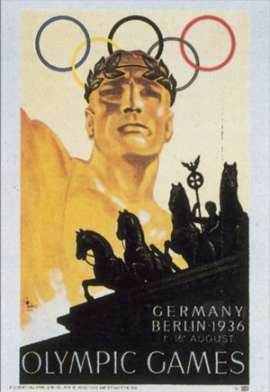 Plakat for de Olympiske Lege i Berlin 1936
