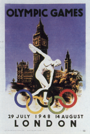 Plakat for de Olympiske Lege i London 1948