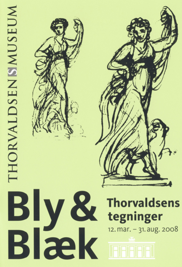 Forside til guiden "Bly & Blæk. Thorvaldsens tegninger" fra Thorvaldsens Museum 2008
