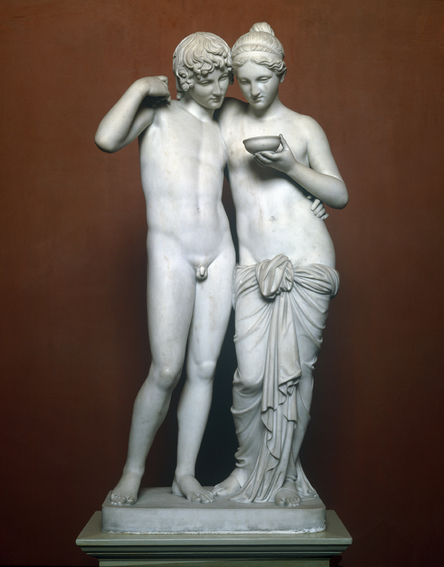 Amor og Psyche genforenet i himlen, marmorskulptur, A27