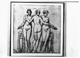 Tegning efter antik skulptur af De tre gratier, C 881